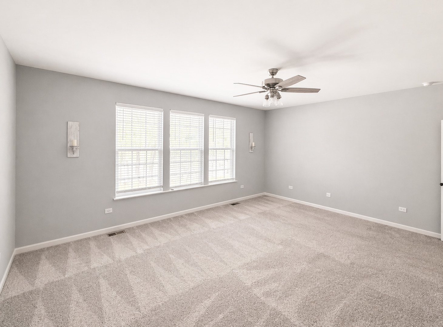 713 Long Ridge Trail Minooka, IL 60447 - Photo 30 of 40 an empty room with windows and ceiling fan
