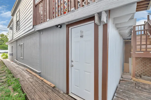 a view of a house with wooden floor