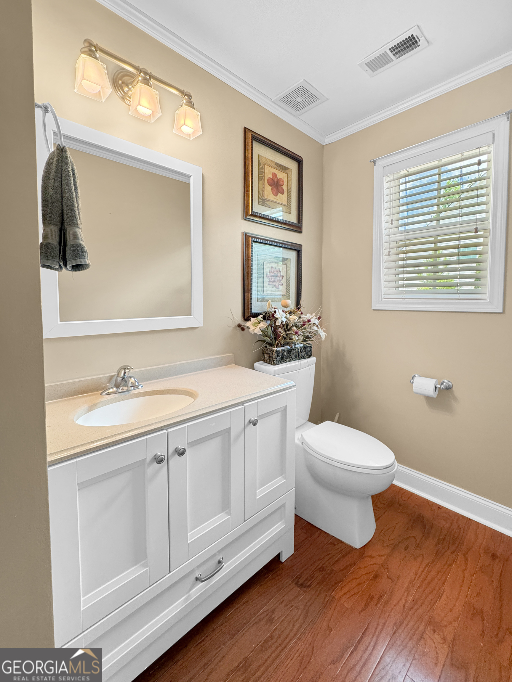 2022 Standing Rock Road Senoia, GA 30276 - Photo 22 of 36 a bathroom with a toilet a sink a mirror and a window