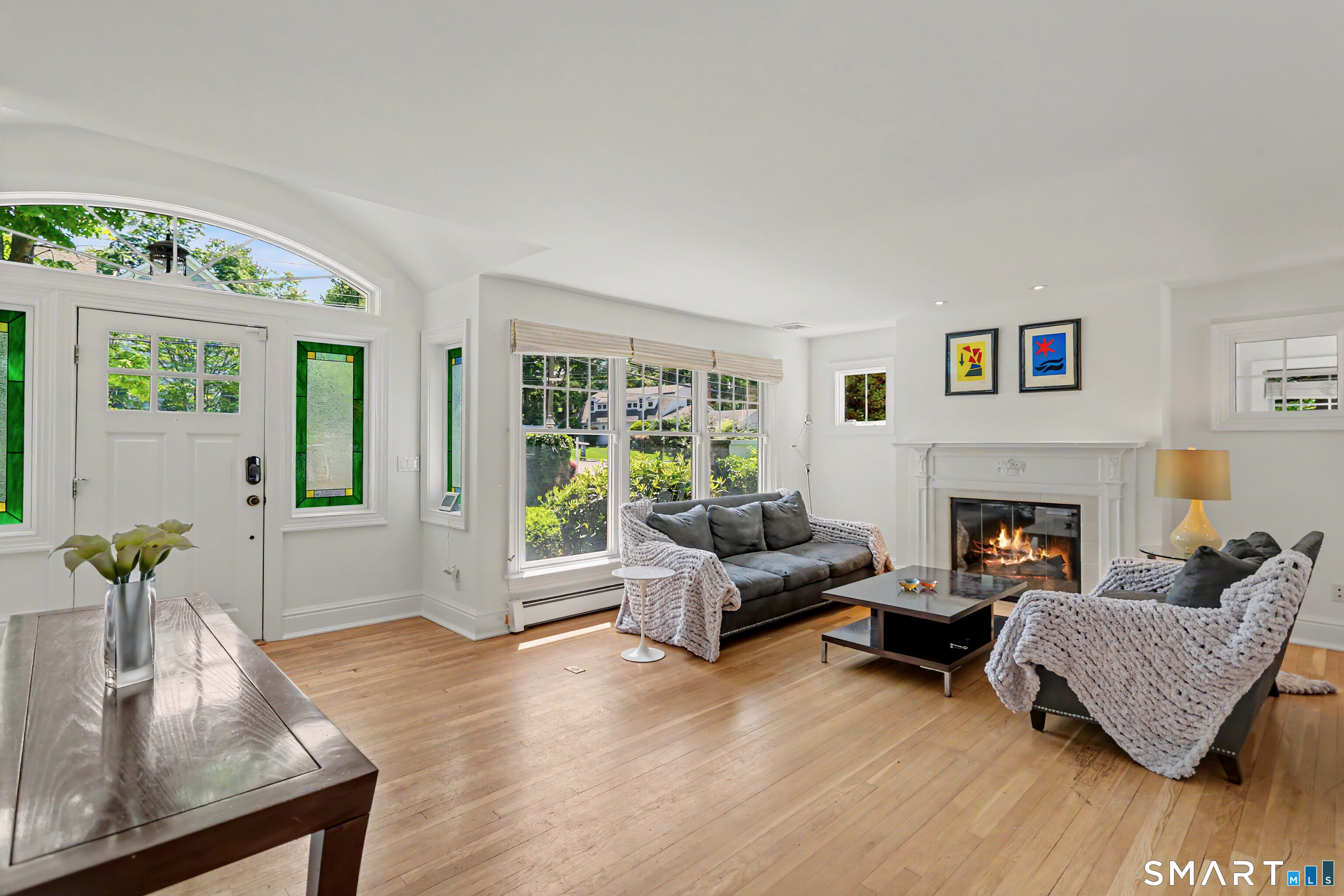 186 Compo Road South Westport, CT 06880 - Photo 3 of 40 The Living Room has a gas fireplace and hardwood floors