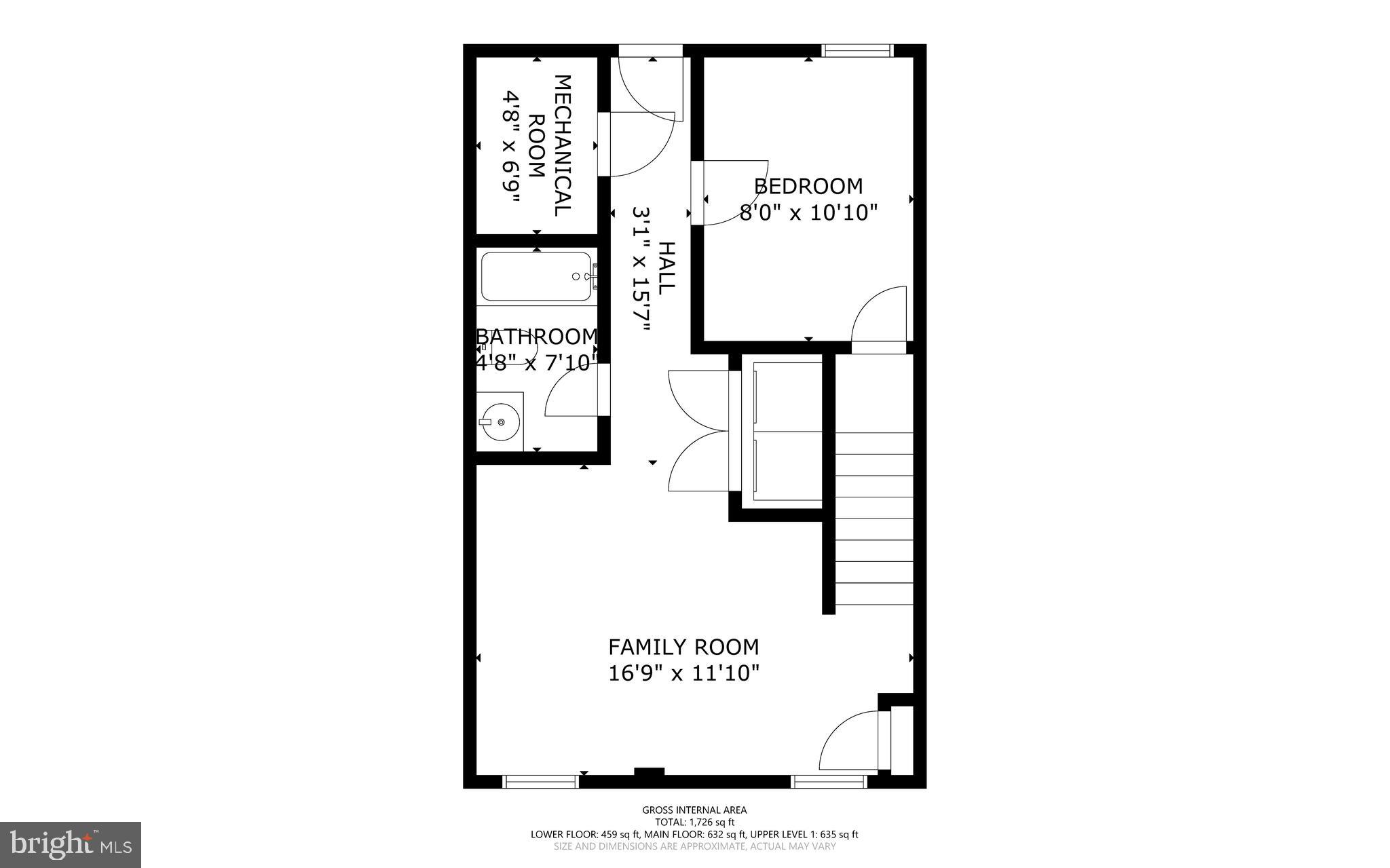 925 Decatur Street Northwest Washington, DC 20011 - Photo 39 of 41 Lower level with bedroom and full bath