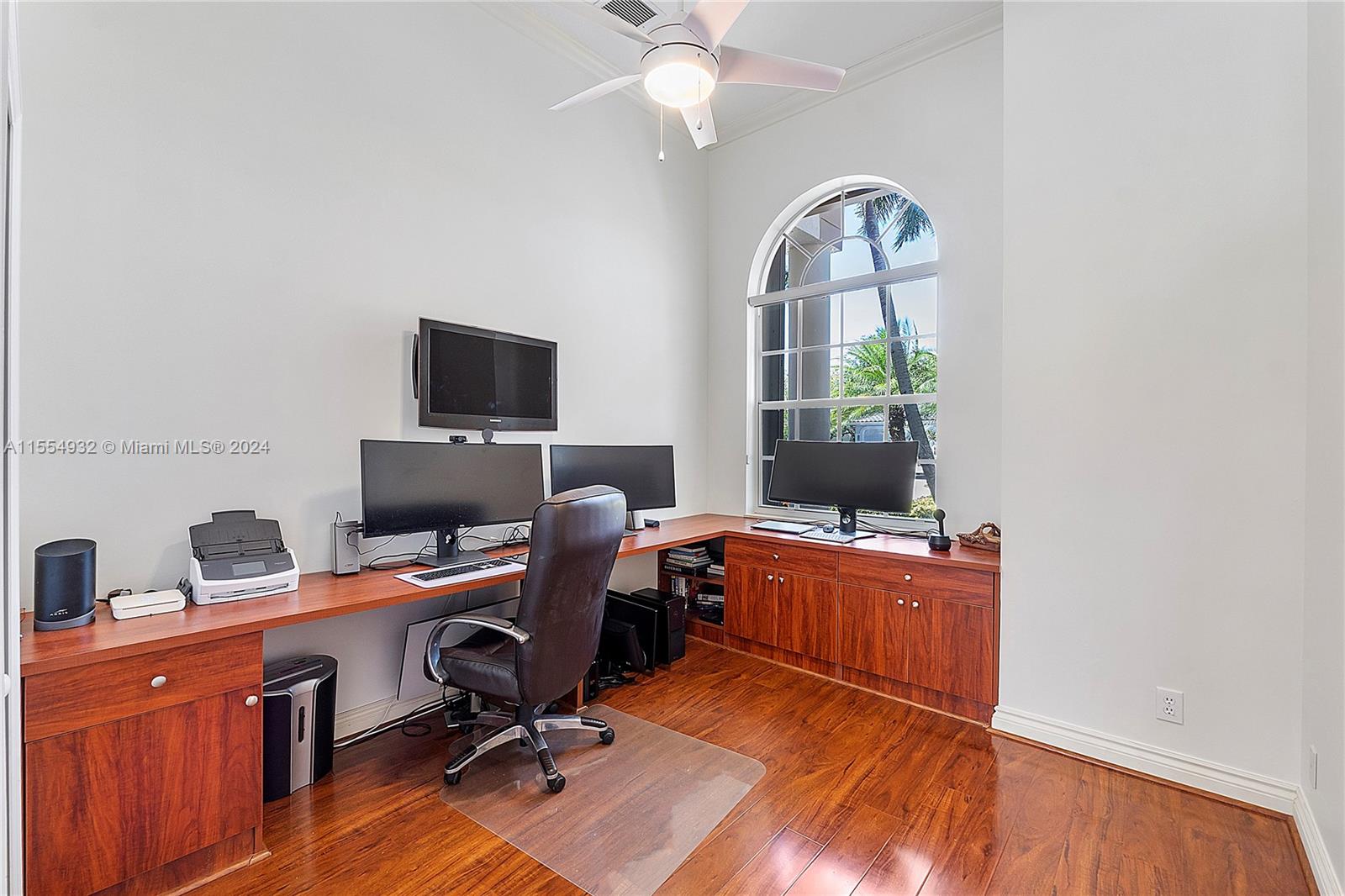 2539 Eagle Run Drive Weston, FL 33327 - Photo 40 of 64 a workspace with furniture hardwood and a window