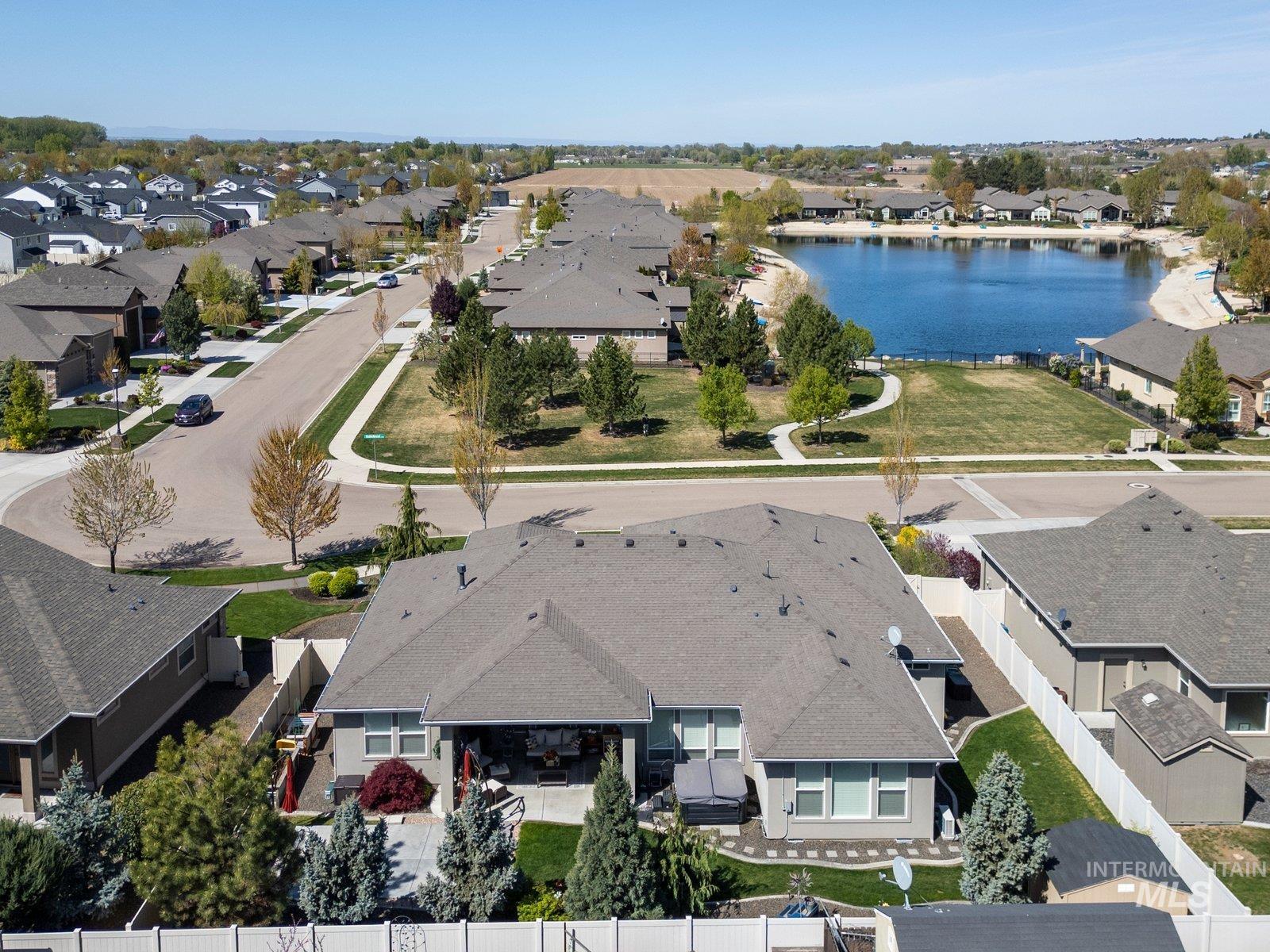 1366 North Waterbrook Way Star, ID 83669 - Photo 29 of 30 Aerial view of residential area featuring a nearby body of water