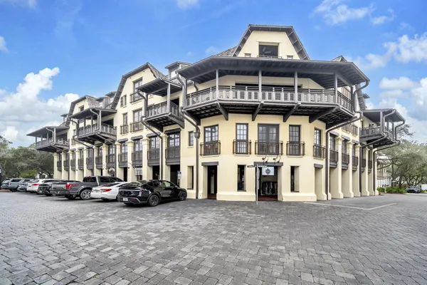 a car parked in front of a building