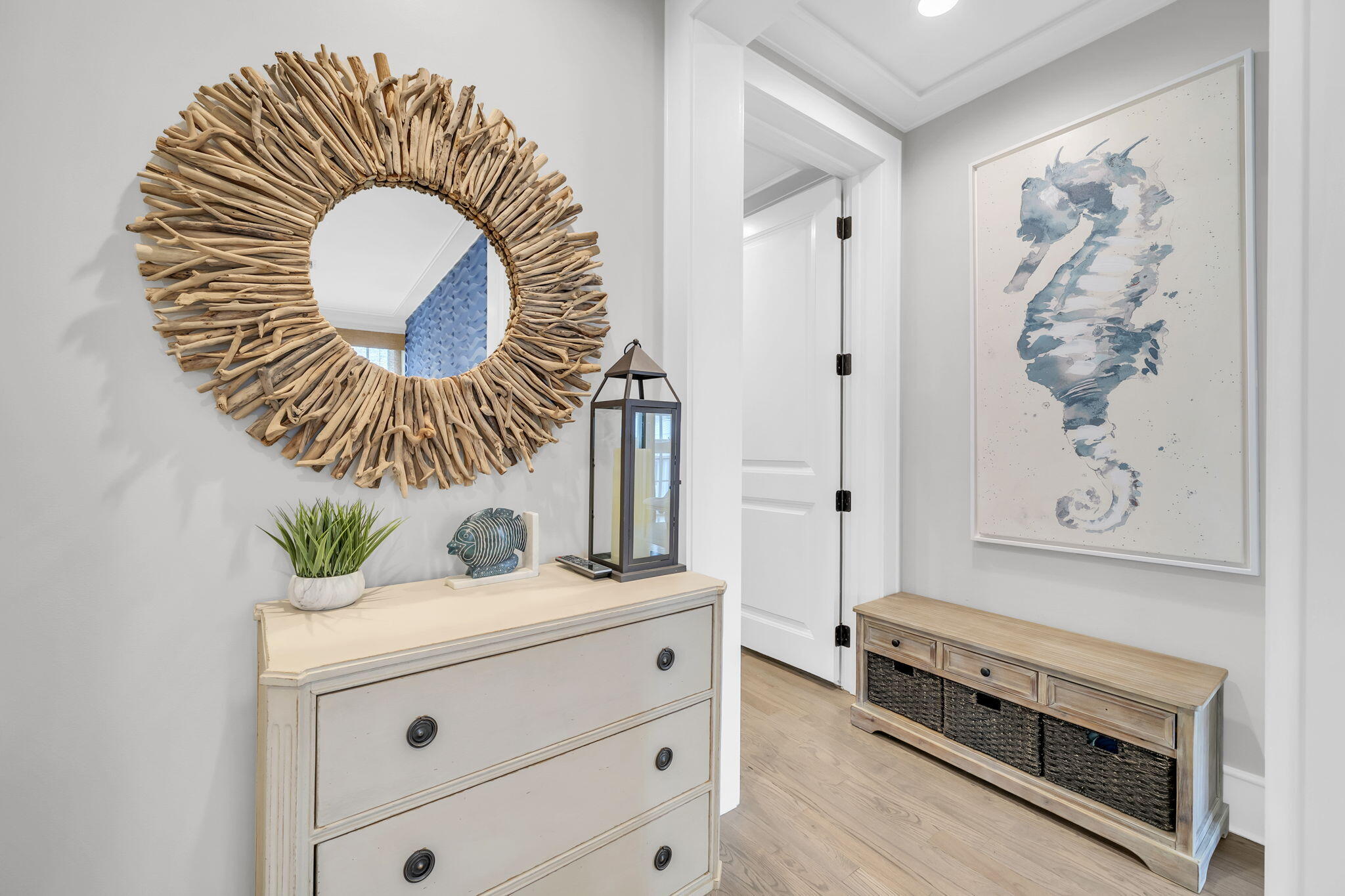 82 South Barrett Square, Unit 3E Inlet Beach, FL 32461 - Photo 30 of 56 a bathroom with a sink mirror and vanity