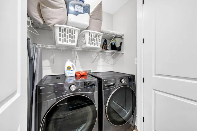a view of a balcony with chairs
