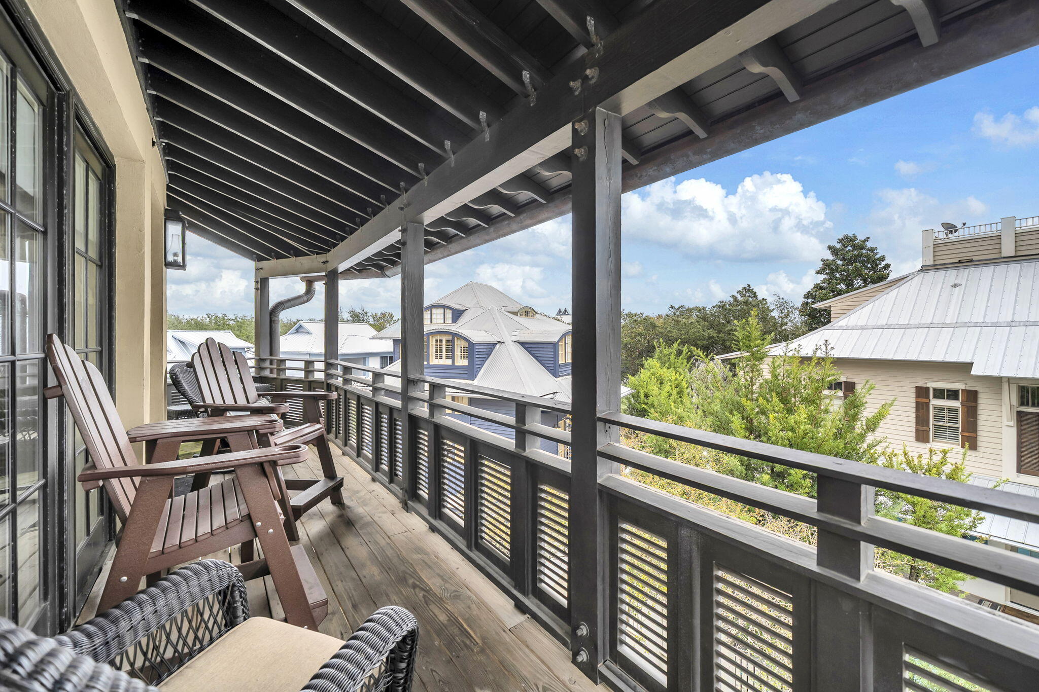 82 South Barrett Square, Unit 3E Inlet Beach, FL 32461 - Photo 42 of 56 a view of a chairs in the balcony
