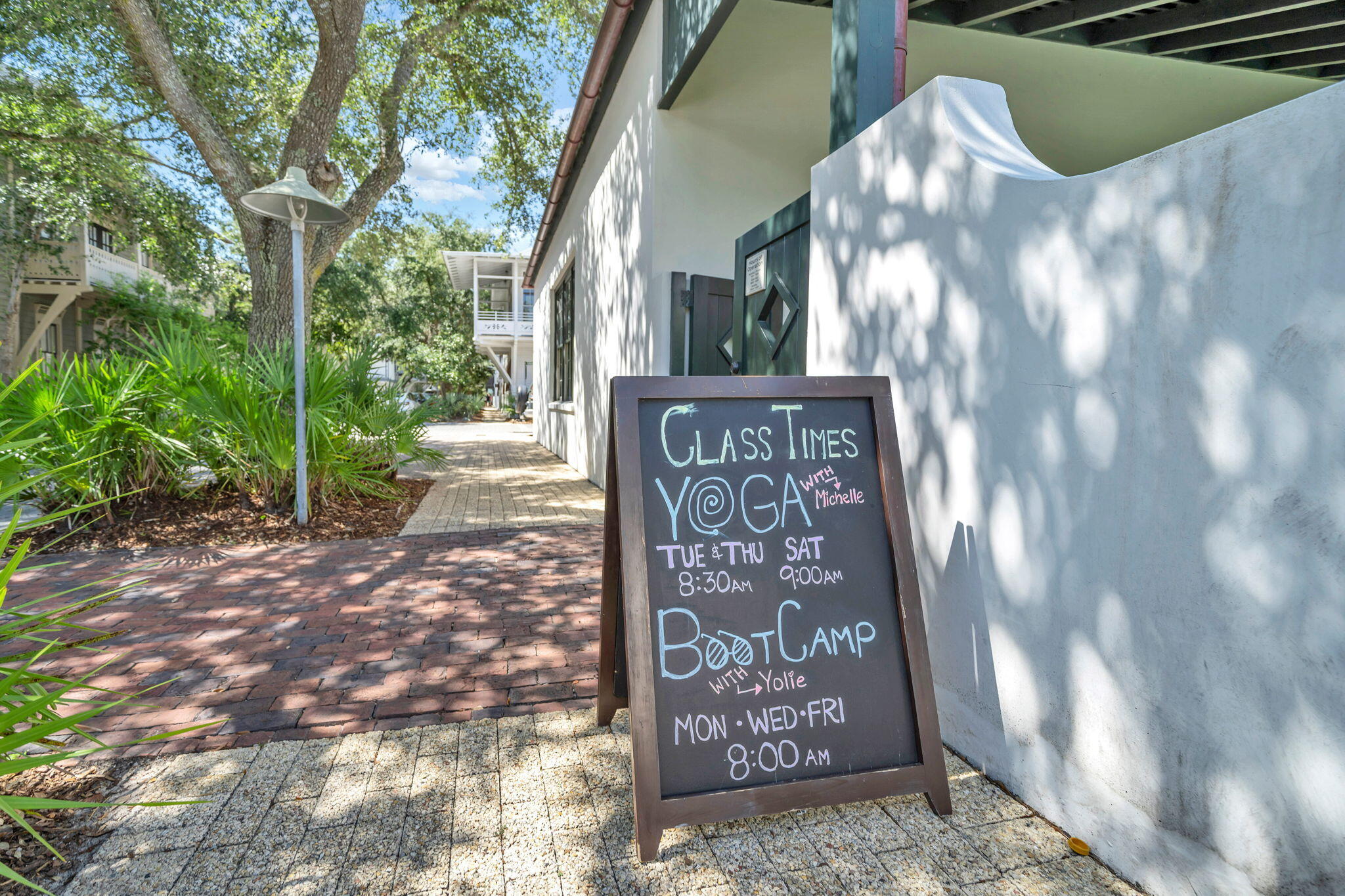 82 South Barrett Square, Unit 3E Inlet Beach, FL 32461 - Photo 50 of 56 a view of a door with a tree