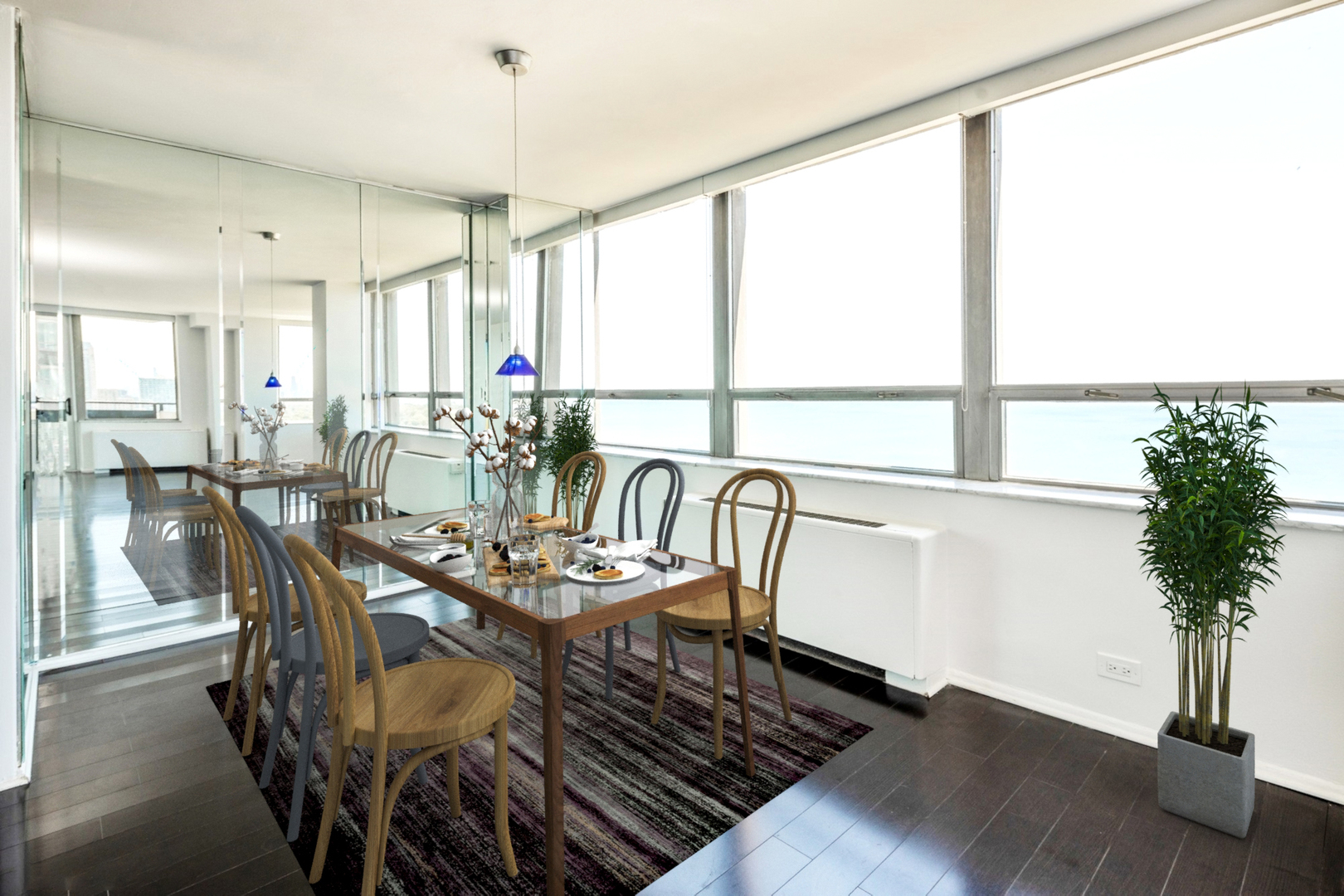 5701 North Sheridan Road, Unit 20J Chicago, IL 60660 - Photo 8 of 25 a view of a dining room with furniture window and outside view