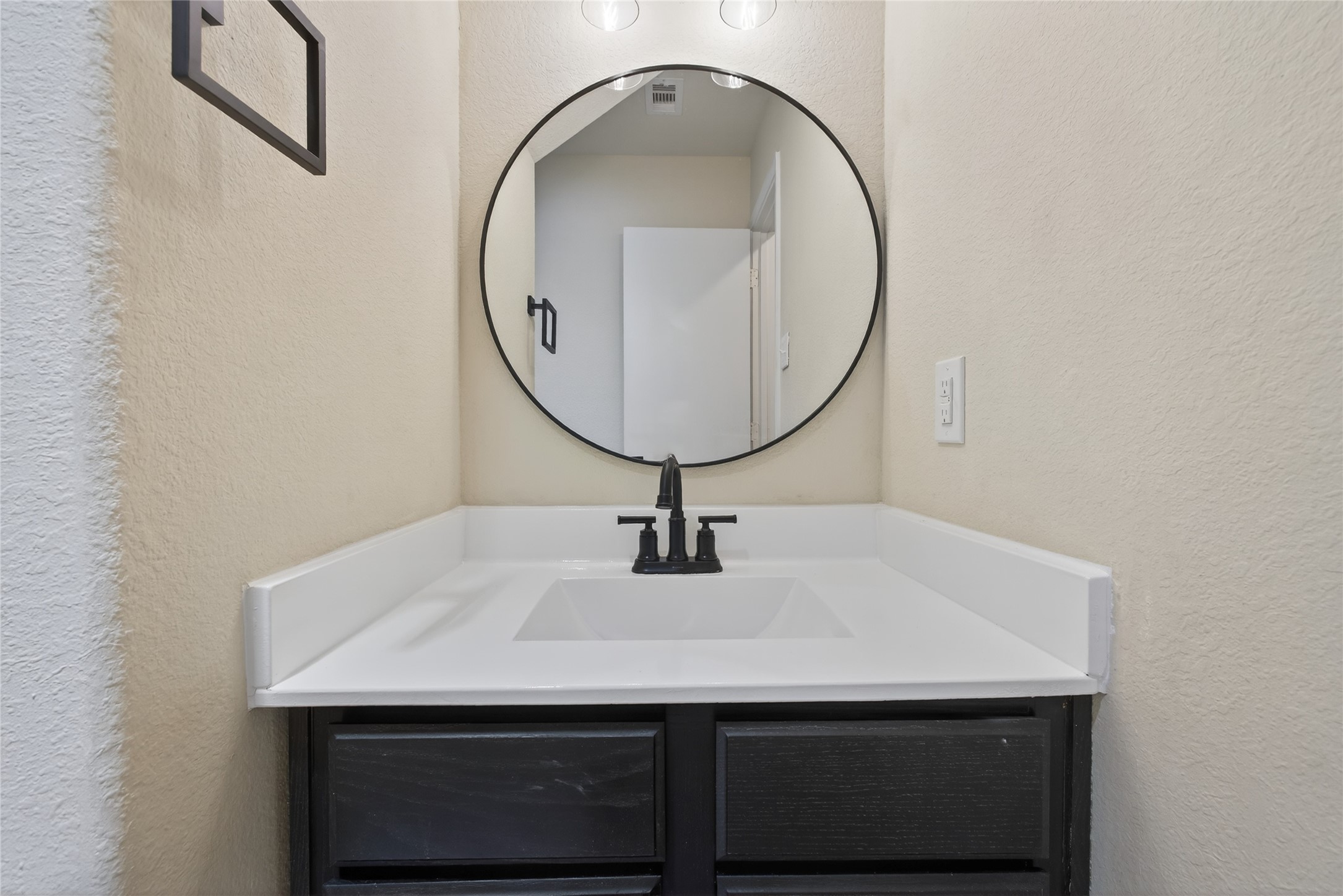 2306 Garden Square Path Spring, TX 77386 - Photo 20 of 49 Half Bath with new hardware and mirror