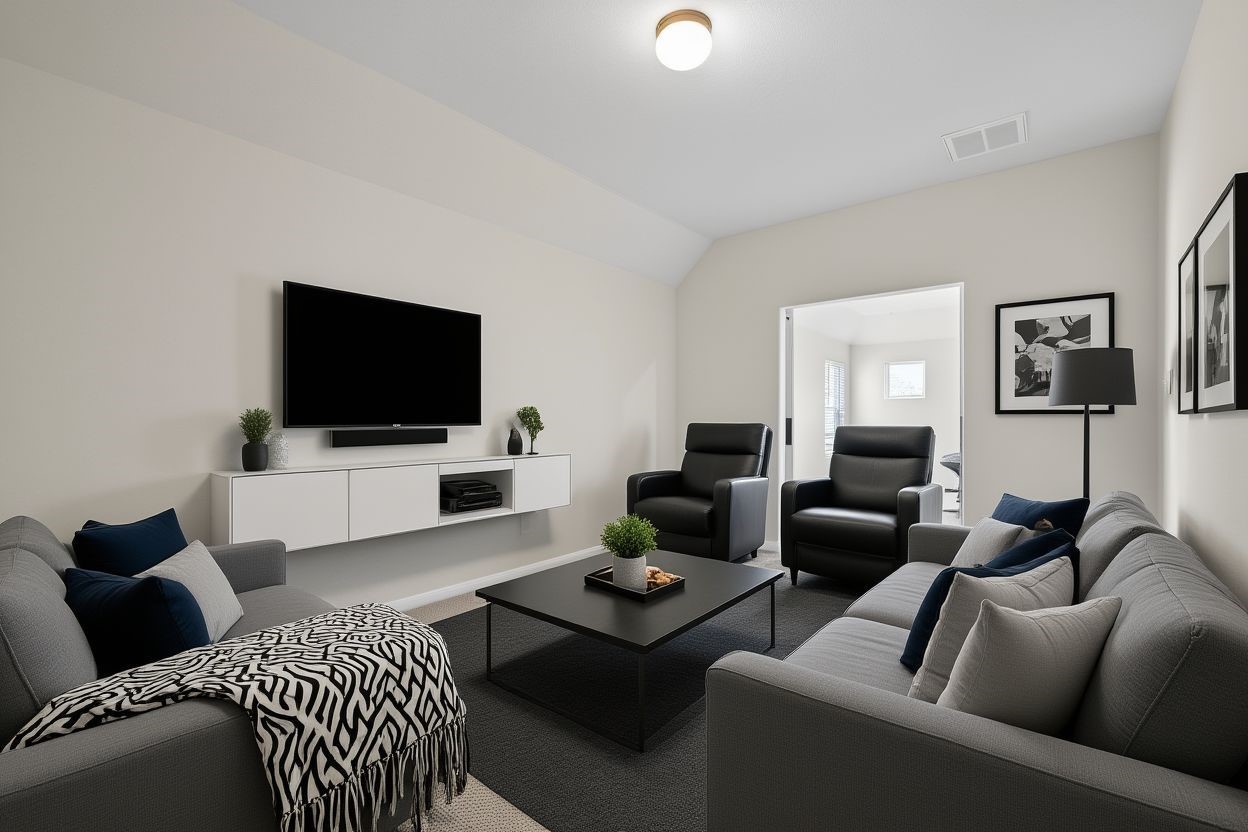 2306 Garden Square Path Spring, TX 77386 - Photo 31 of 49 Media Room-Virtual Staged (Can be used as a 5th bedroom)