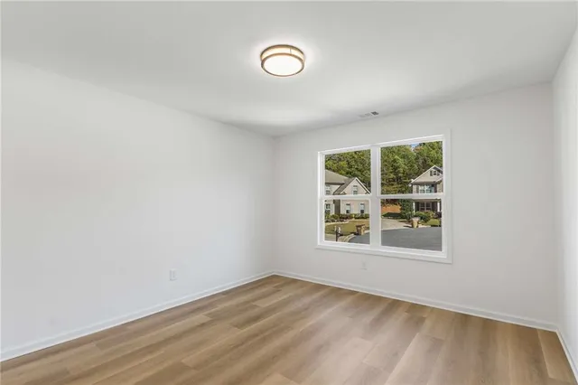 an empty room with a window