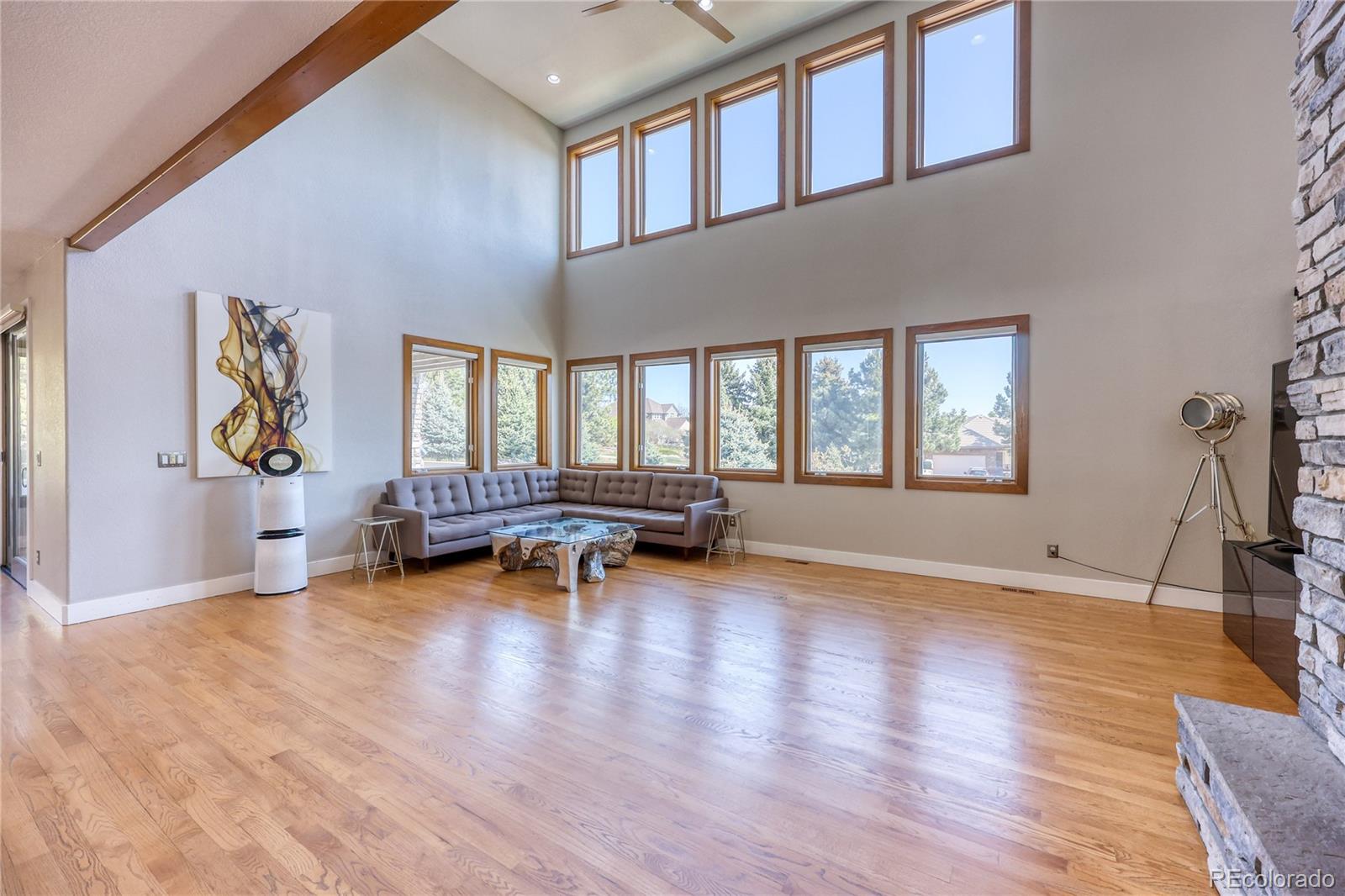 7963 Glen Ridge Drive Castle Pines, CO 80108 - Photo 10 of 48 a living room with furniture and a wooden floor
