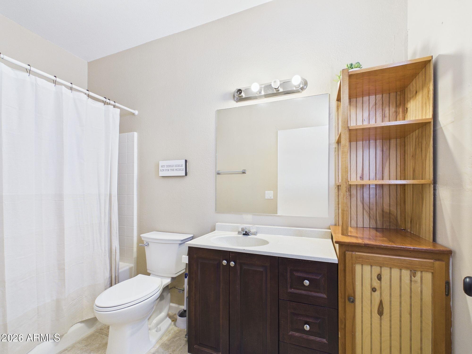 51491 West Dune Shadow Road Maricopa, AZ 85139 - Photo 21 of 33 a bathroom with a sink a toilet and shower
