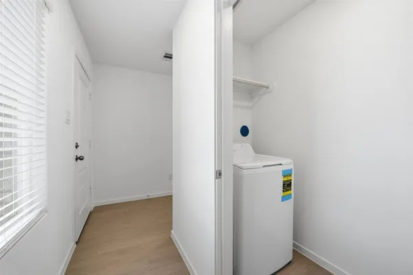 an empty room with a window