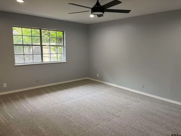 an empty room with a window