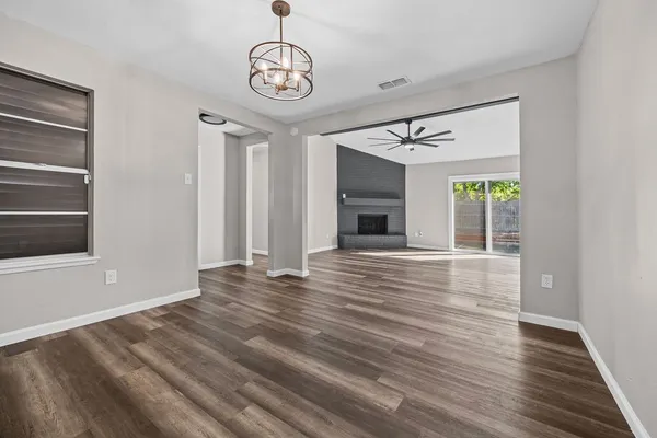 a view of livingroom with hardwood floor and window