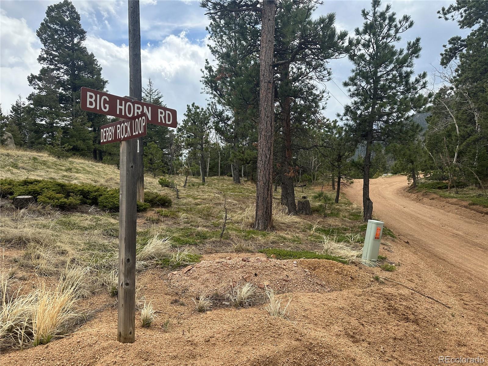 357 Big Horn Road Manitou Springs, CO 80829 - Photo 14 of 20 a street sign on the side of the road