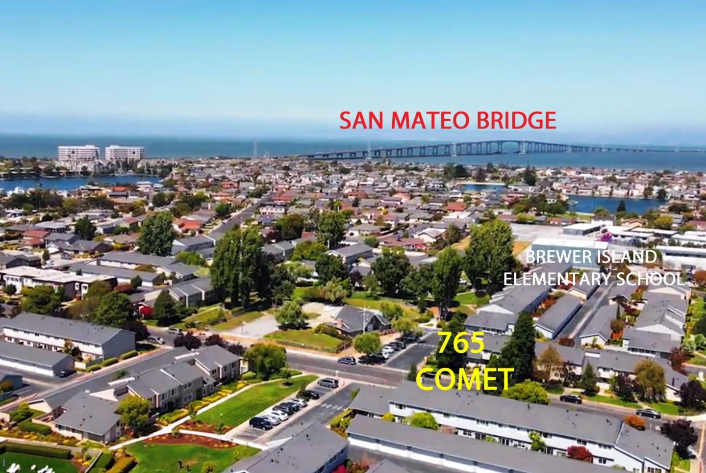 765 Comet Drive Foster City, CA 94404 - Photo 32 of 33 an aerial view of a city
