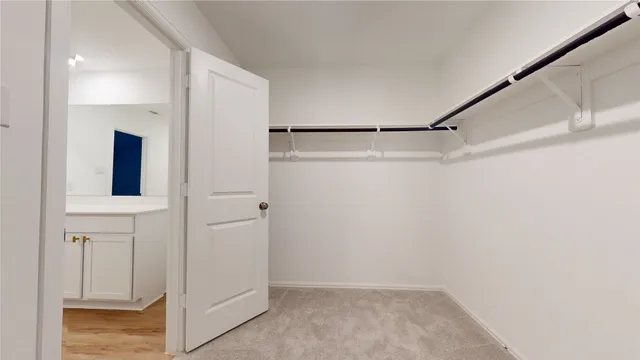 a view of closet area