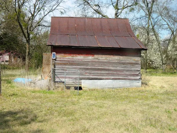 a view of yard covered with trees