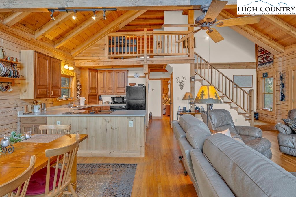 801 Wagon Ridge Road Ferguson, NC 28624 - Photo 17 of 44 a view of a kitchen with furniture and a kitchen