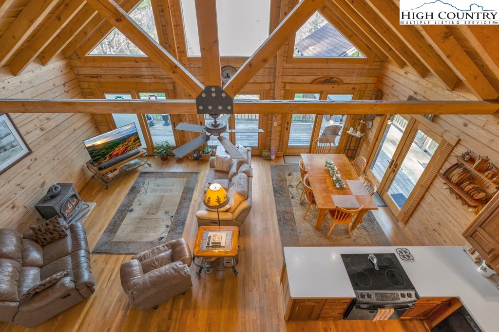 801 Wagon Ridge Road Ferguson, NC 28624 - Photo 27 of 44 an aerial view of a house with wooden floor