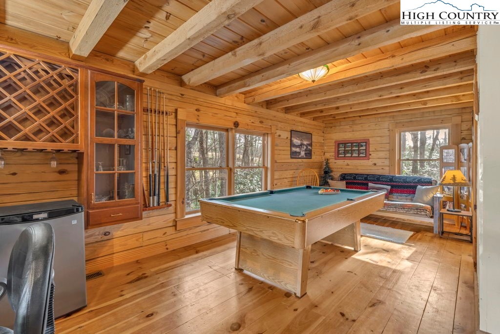 801 Wagon Ridge Road Ferguson, NC 28624 - Photo 28 of 44 a room with pool table and windows