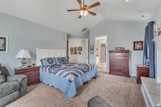 2543 East 700 South Springville, UT 84663 - Photo 43 of 73 Carpeted bedroom with a ceiling fan