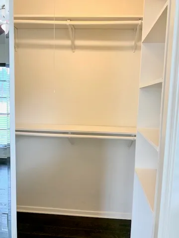 a close view of closet