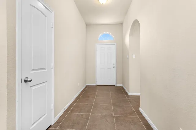 a view of a room with door