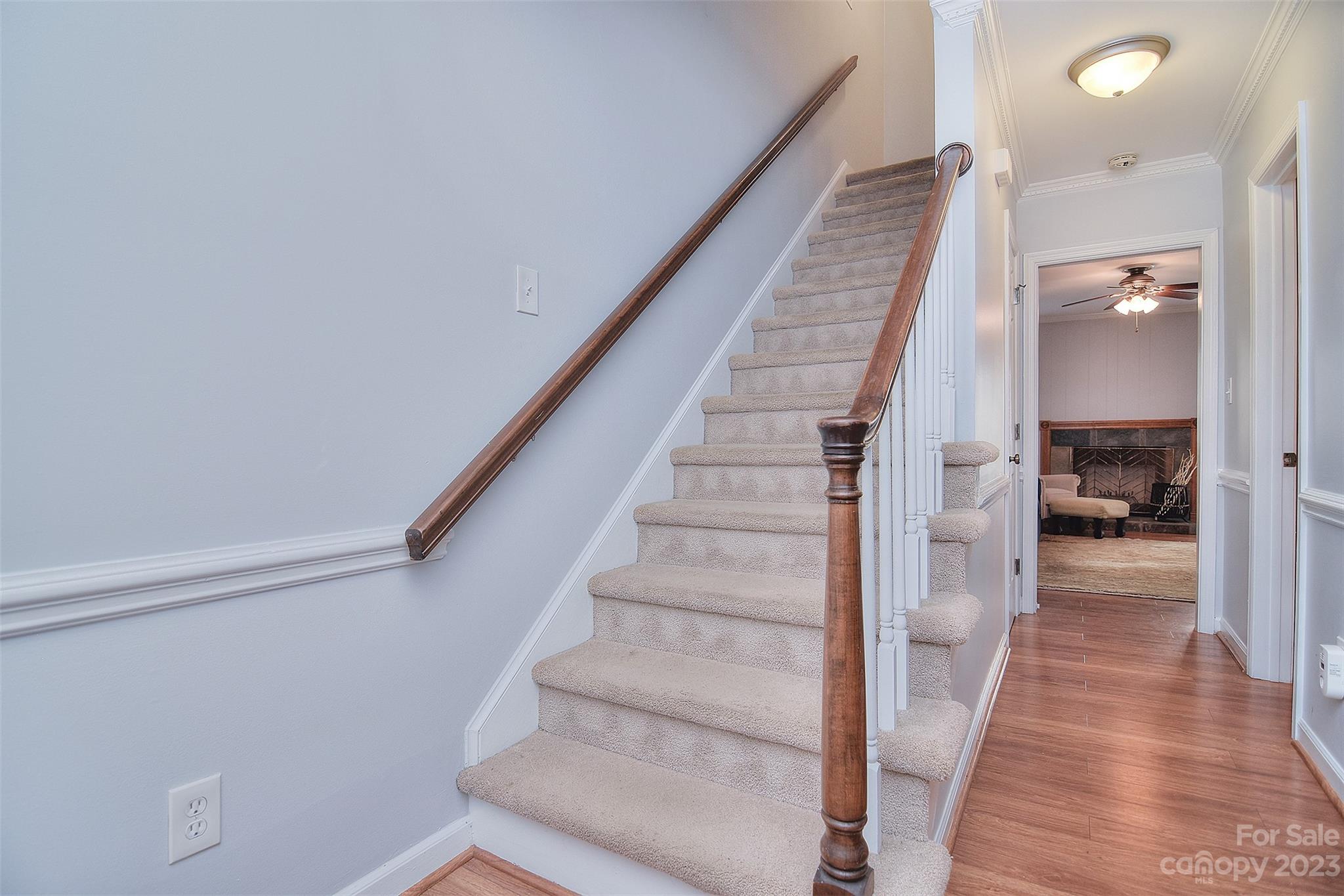 4415 Simsbury Road Charlotte, NC 28226 - Photo 21 of 36 a view of entryway and hall with wooden floor