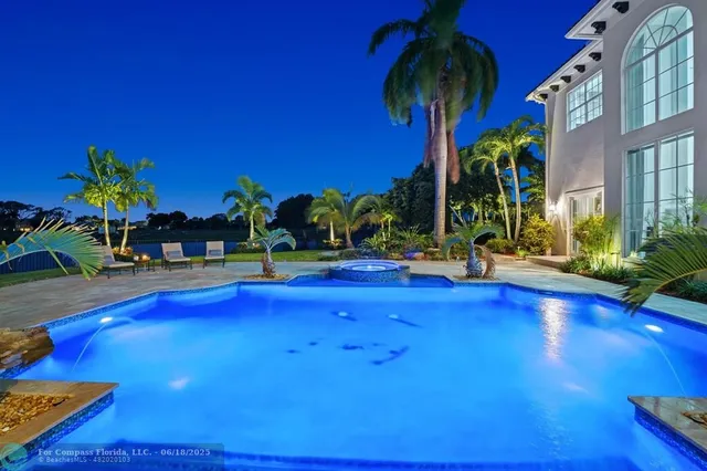 a view of a building with potted plants