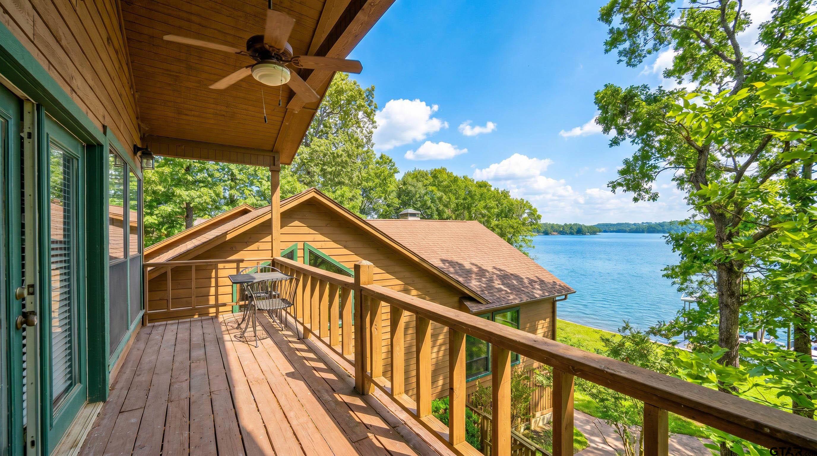 144 King Lyle Road Scroggins, TX 75480 - Photo 45 of 48 a view of a balcony with wooden floor