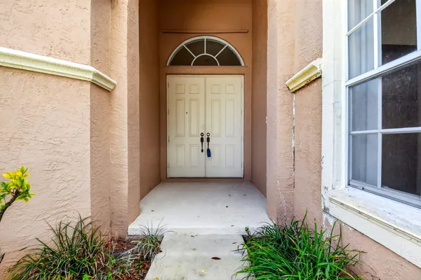 a view of front door of house