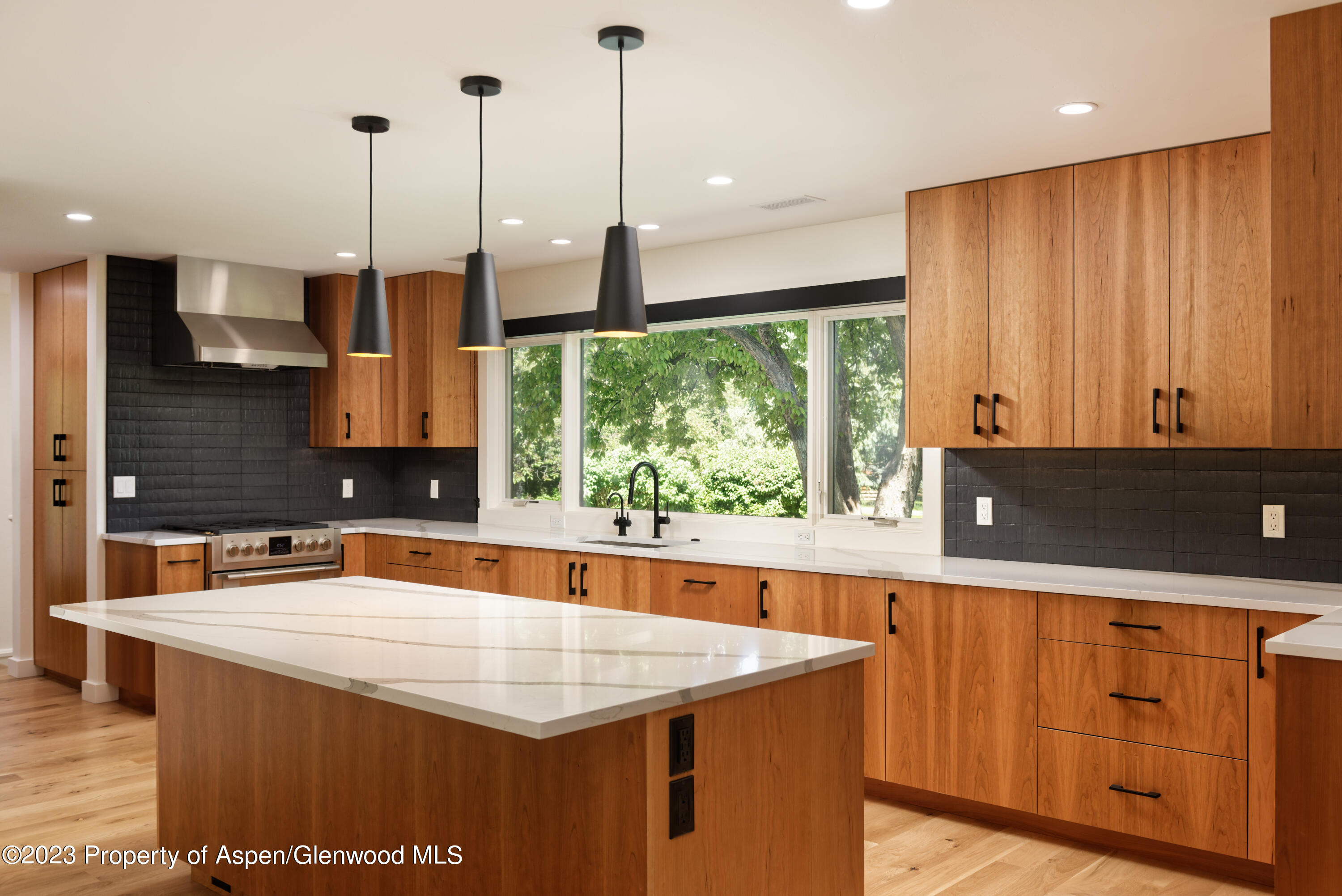 210 Horseshoe Drive Basalt, CO 81621 - Photo 7 of 52 a kitchen with kitchen island a large counter top space appliances and a sink