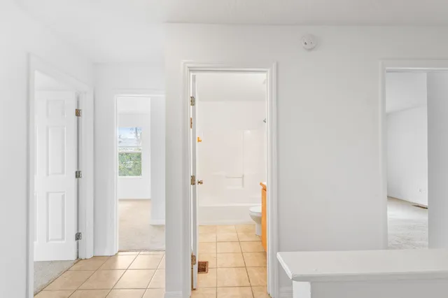 an empty room with a window