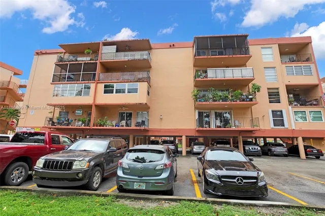 a car parked in front of a building