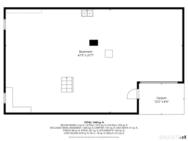 a picture of a bench in a white building