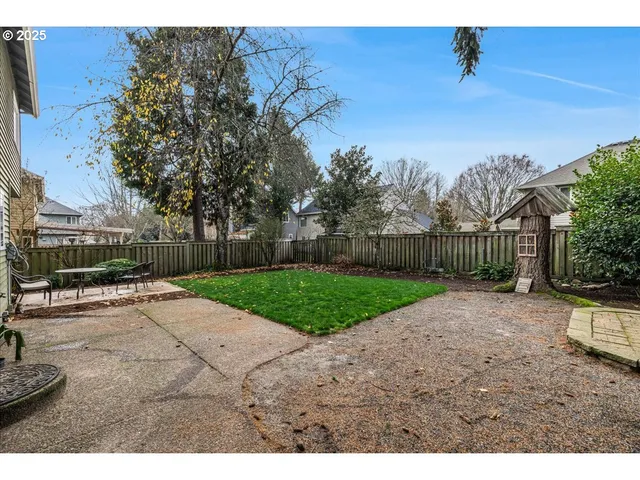 a view of a backyard