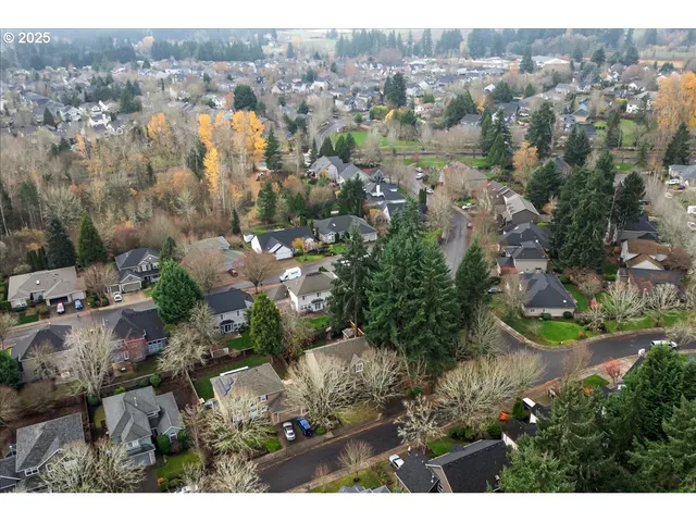an aerial view of multiple house