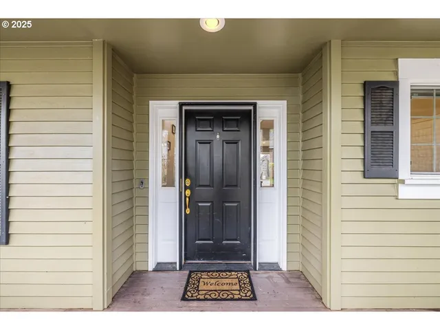 a view of a entryway door of the house
