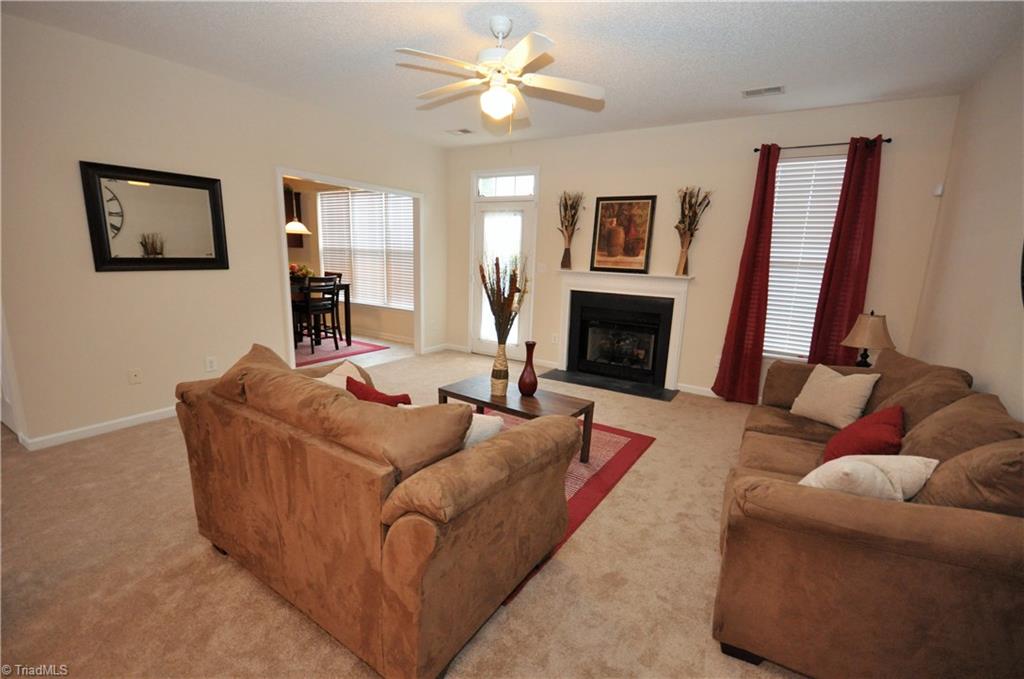 791 Pecan Ridge Circle Kernersville, NC 27284 - Photo 5 of 28 Living Room with Gas Log Fireplace