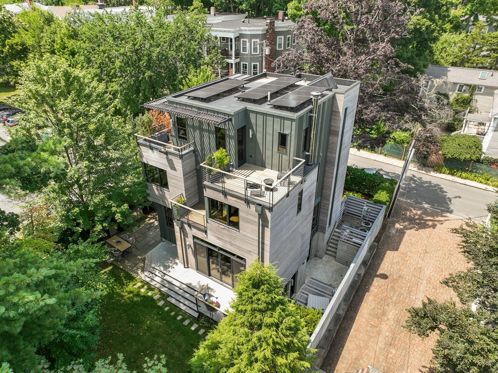 20 Madison Street Cambridge, MA 02138 - Photo 36 of 37 an aerial view of a house with a yard