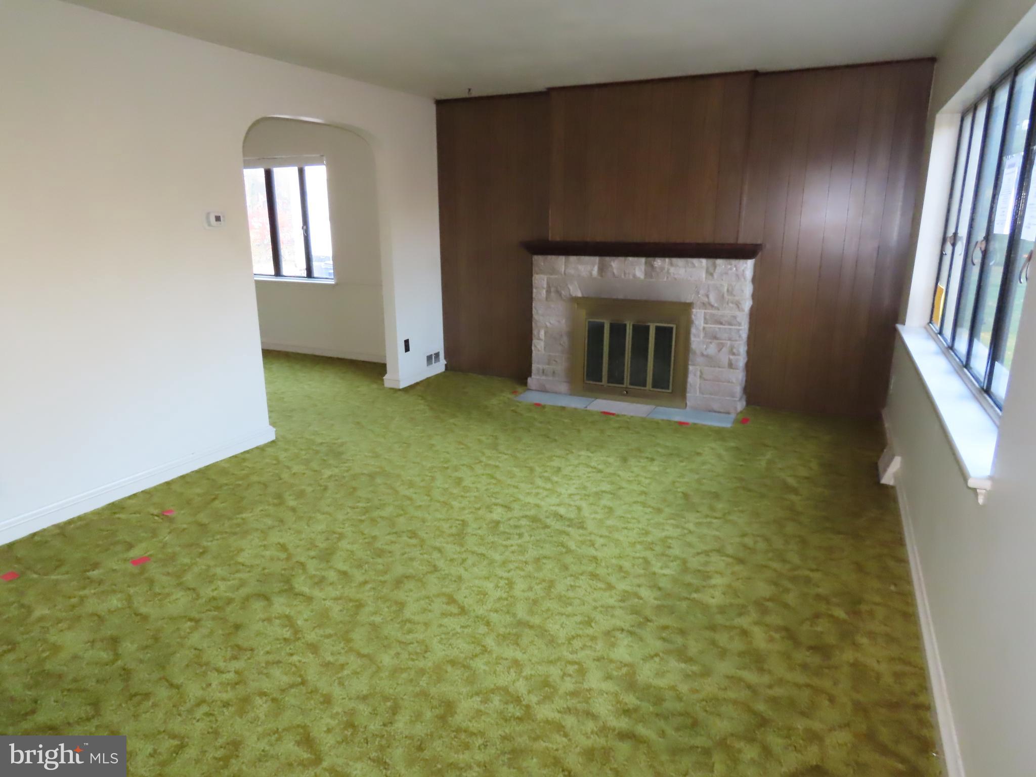 Living room with fireplace