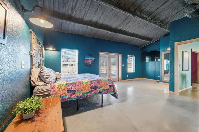 a room with gym equipment