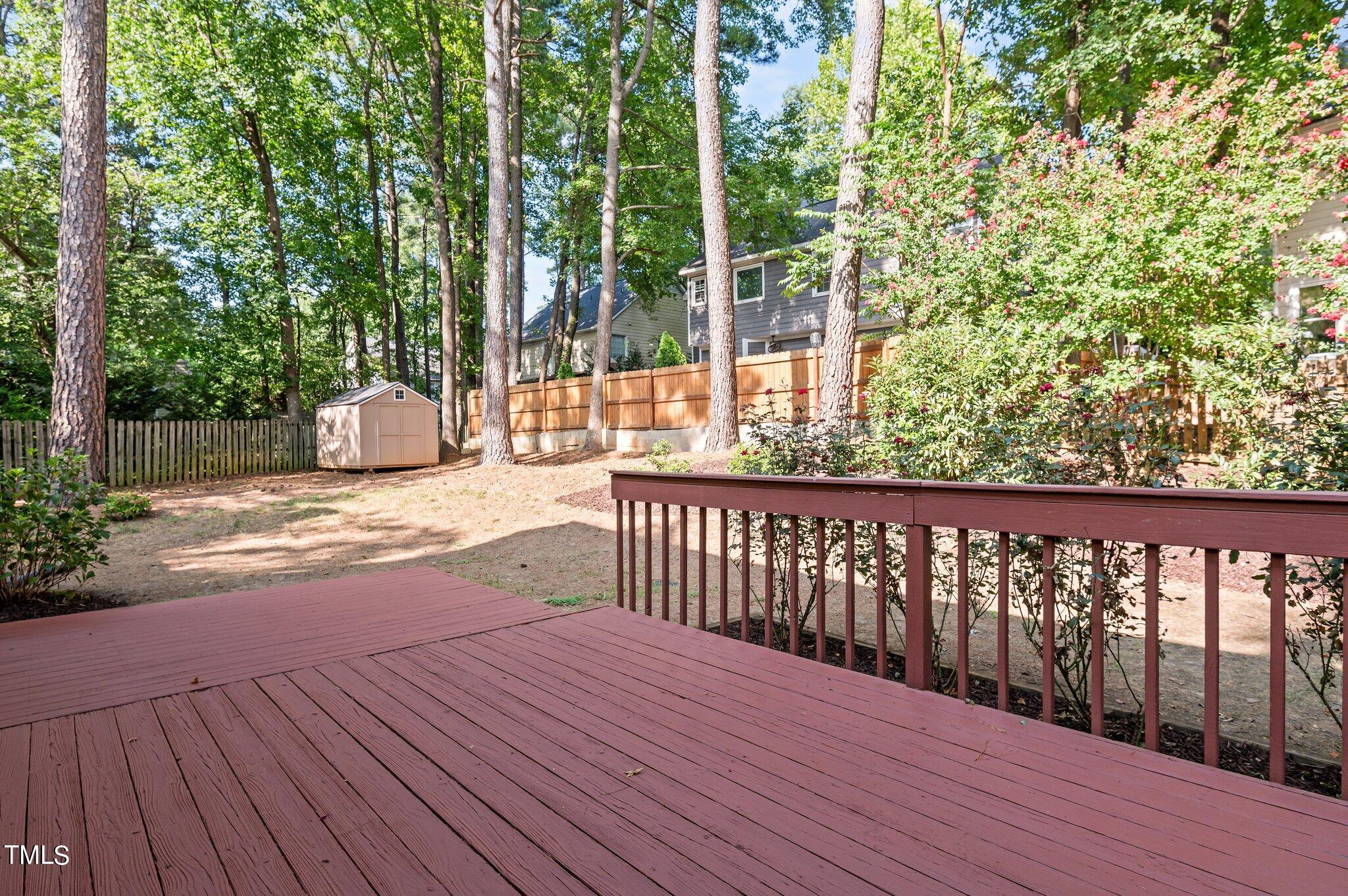 12116 Ranleigh Court Raleigh, NC 27613 - Photo 5 of 30 a view of balcony with wooden floor