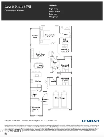 $474,950 | 12524 West Trumbull Road, Avondale, AZ 85323