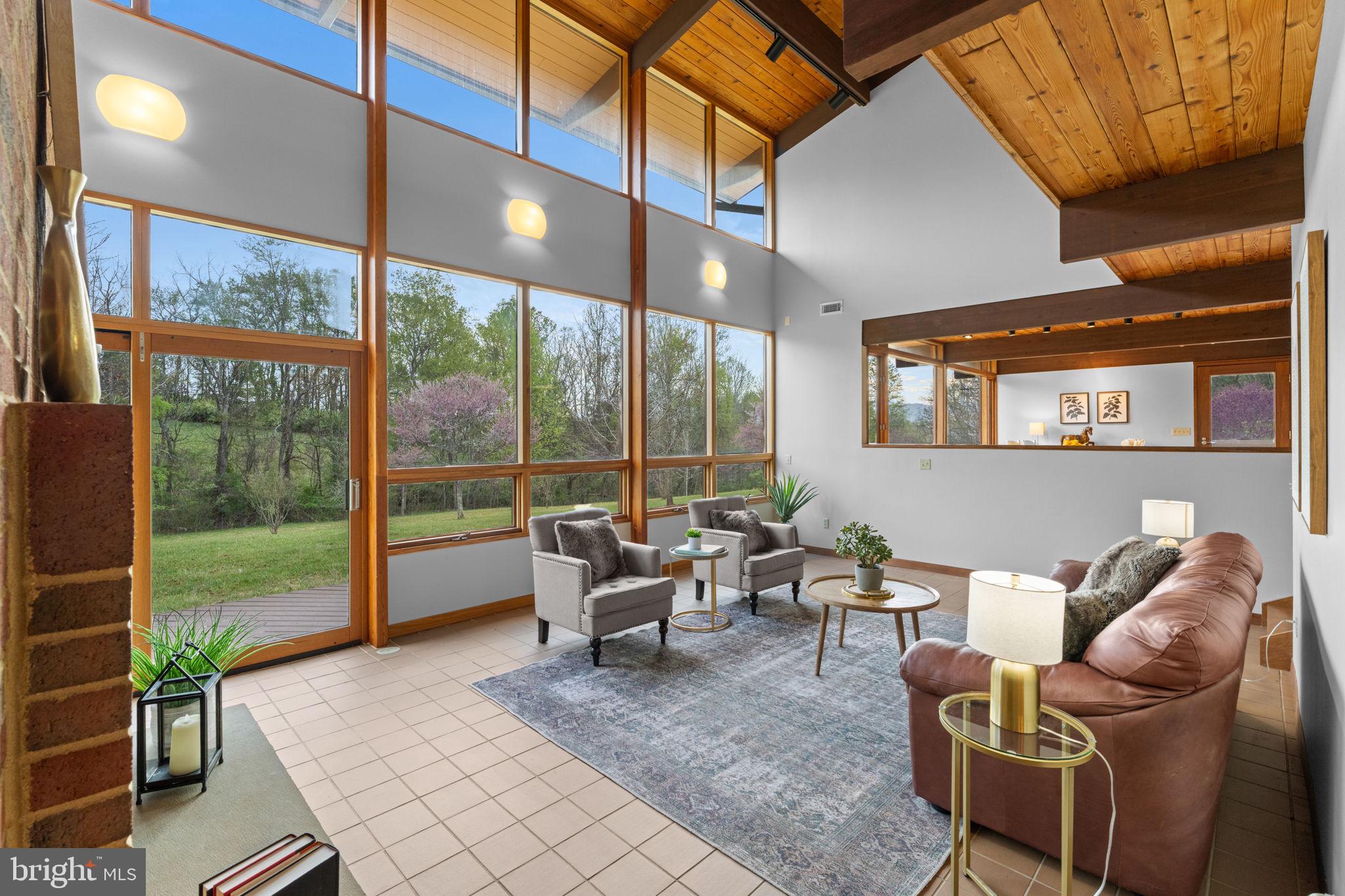 219 Tiger Valley Road Washington, VA 22747 - Photo 5 of 77 Family room with the most natural light ever
