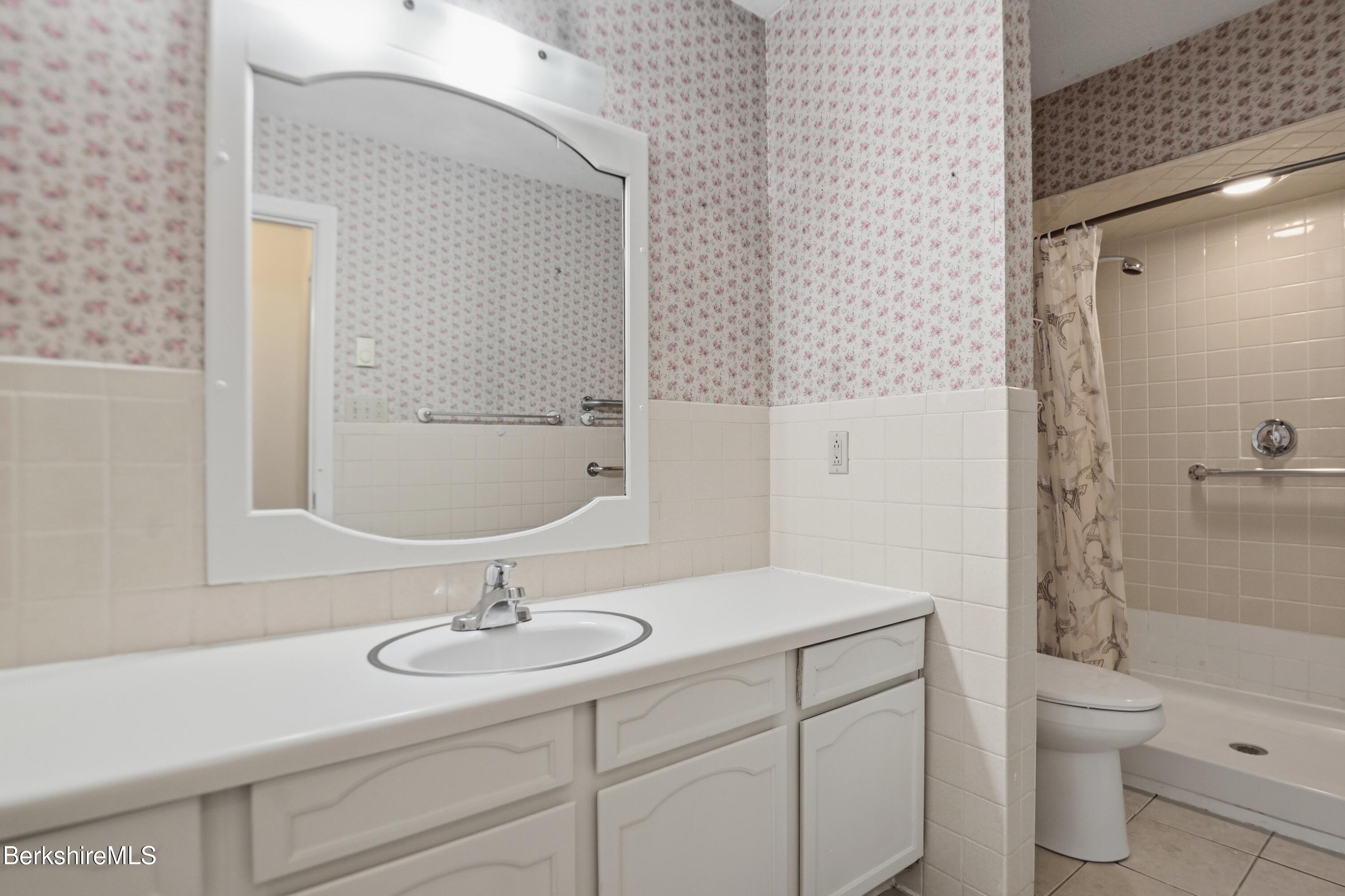1 Colt Road, Unit 1 Pittsfield, MA 01201 - Photo 15 of 28 a bathroom with a sink toilet a mirror and shower